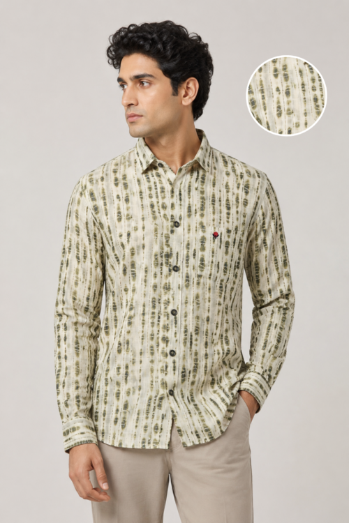 Heritage Ikat Stripe Cotton Shirt
